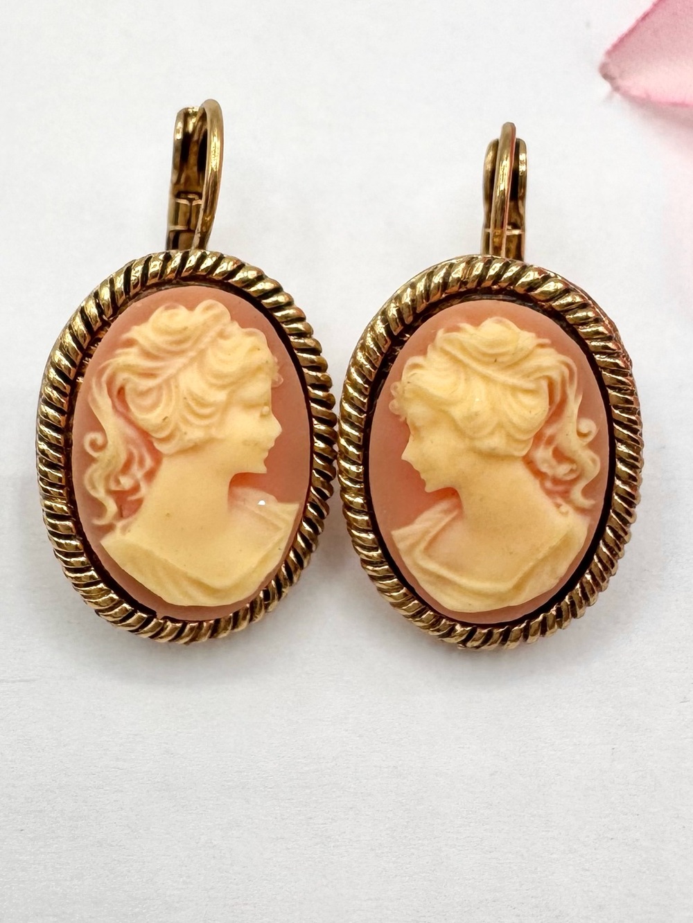 Vintage Cameo Earrings Bridgerton Victorian Revival Coquette Dark Academia Goth